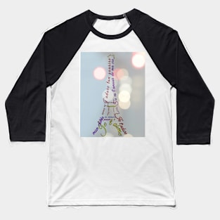 Amour en Fer: The Eiffel Tower Whispers of Love Baseball T-Shirt